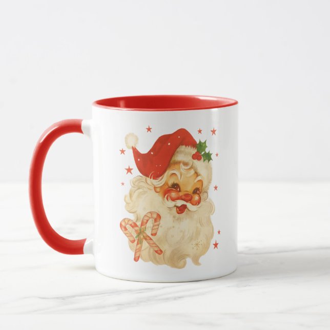 Santa Cheer Mug – Festive Holiday Design Mugg (Vänster)