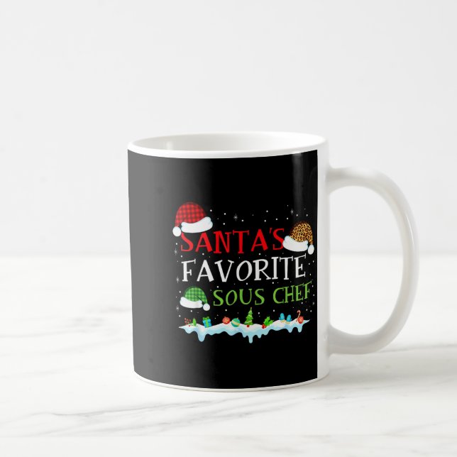 Santa Chef Favorite s Sous Fun Meme Kaffemugg (Höger)