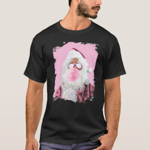 Santa Chewing Rosa Bubble Gum jul T Shirt