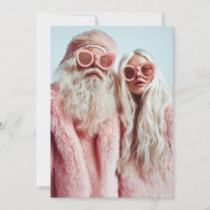 Santa Chic Mr. & Mrs. Claus Turn Head at Festival Julkort