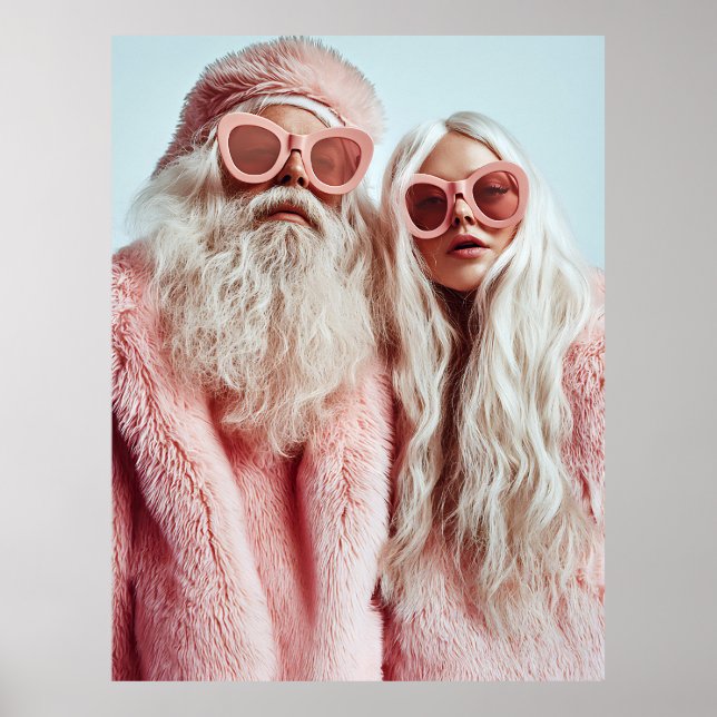 Santa Chic Mr. & Mrs. Claus Turn Head at Festival Poster (Framsidan)