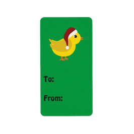 Santa chick adressetikett
