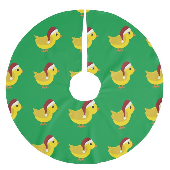 Santa chick julgransmatta borstad polyester (Framsidan)