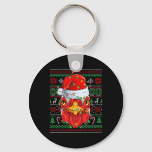 Santa Chicken Älskare Farmer jul jul Pjs Ugly Jula Nyckelring