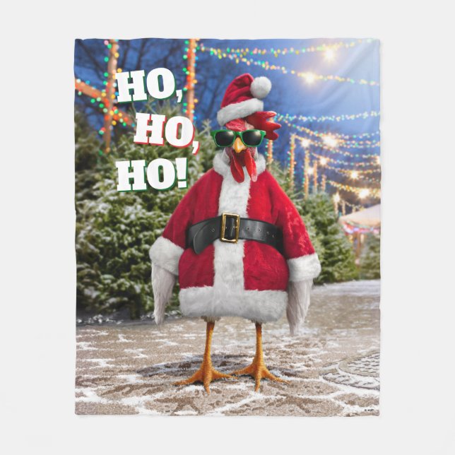 Santa Chicken Fleecefilt (Framsidan)