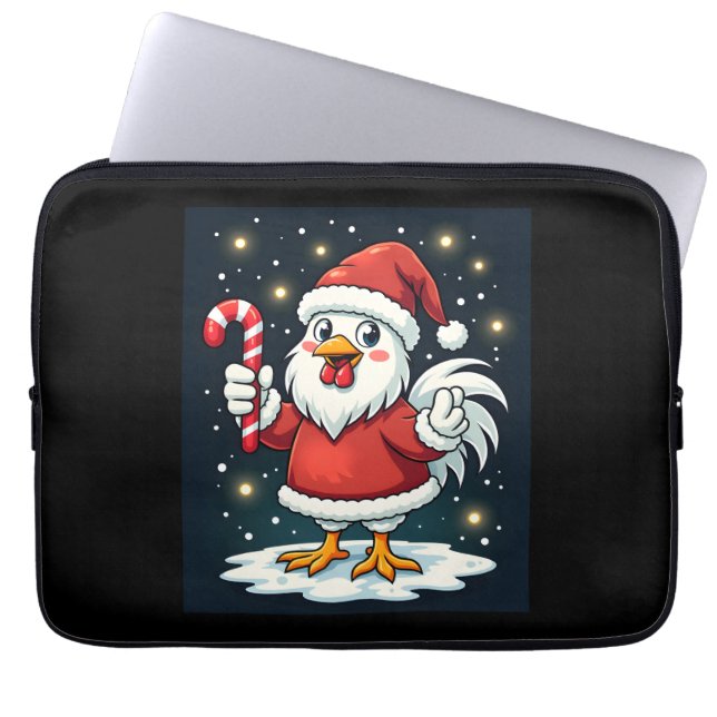 Santa Chicken Joy Laptop Fodral (Framsidan)