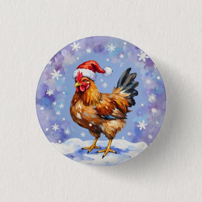 Santa Chicken Knapp (Framsida)
