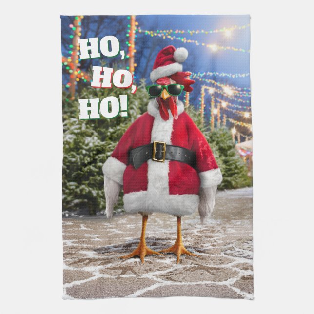 Santa Chicken Kökshandduk (Vertikal)