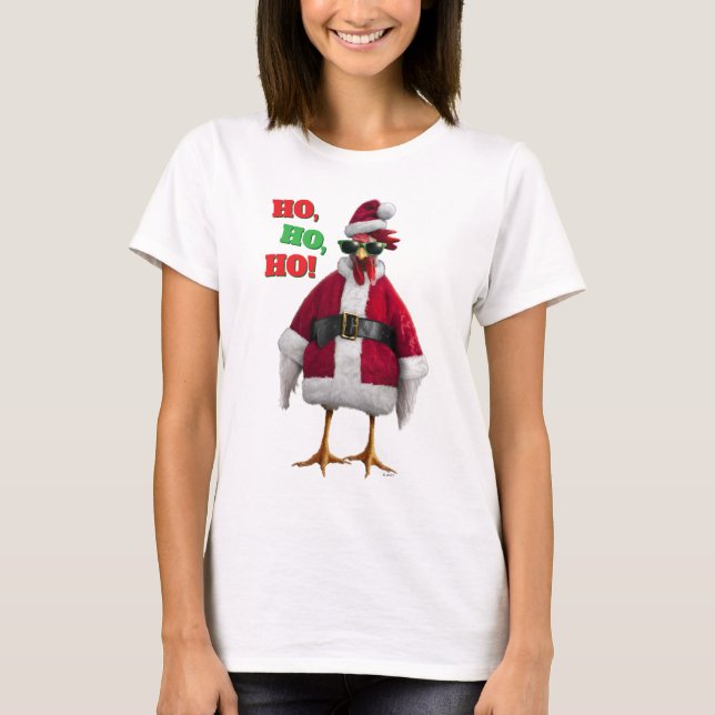 Santa Chicken T Shirt (Framsida)