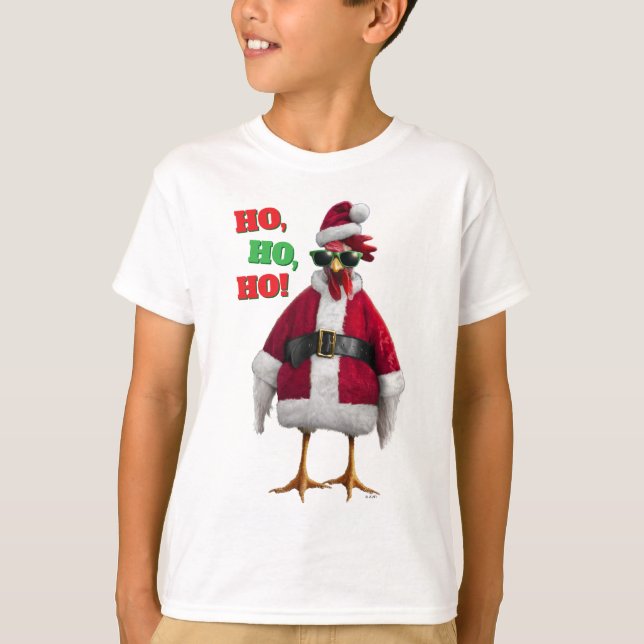 Santa Chicken T Shirt (Framsida)