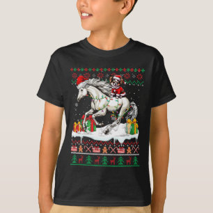 Santa Chihuahua Riding Horse jul Sweater Lov T Shirt