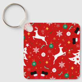 Santa Chimney Christmas Keychain Nyckelring