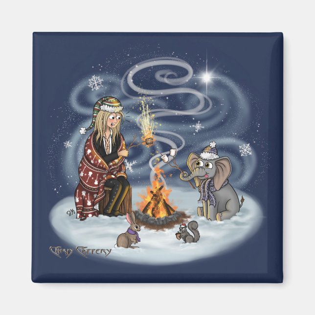 Santa Chris & Wilbur Fireside Friends Magnet (Framsidan)