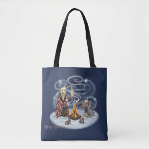 Santa Chris & Wilbur Fireside Friends Tote Bag Tygkasse