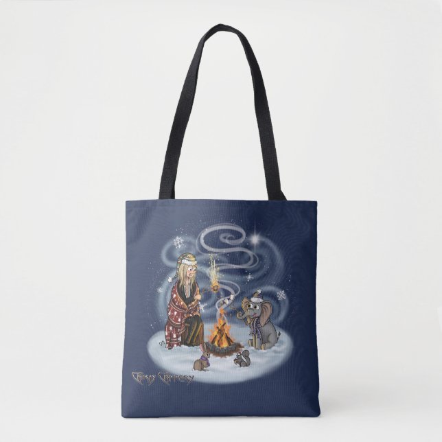 Santa Chris & Wilbur Fireside Friends Tote Bag Tygkasse (Framsida)