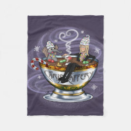Santa Chris & Wilbur Hett Tubbin' Fleece Blanket
