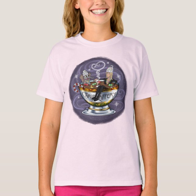 Santa Chris & Wilbur Hett Tubbin's Girl's T-shirt (Framsida)