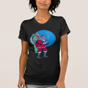 SANTA, CHRISTMAS GIFT SACK OCH LEKSAKER I STARRY H T-SHIRT