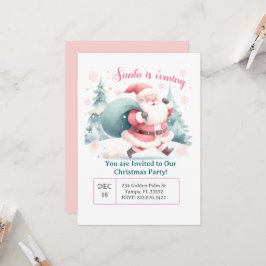 Santa Christmas Invitation  Inbjudningar