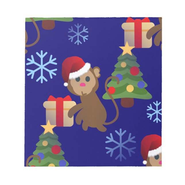 Santa christmas monkey emoji anteckningsblock (Framsida)