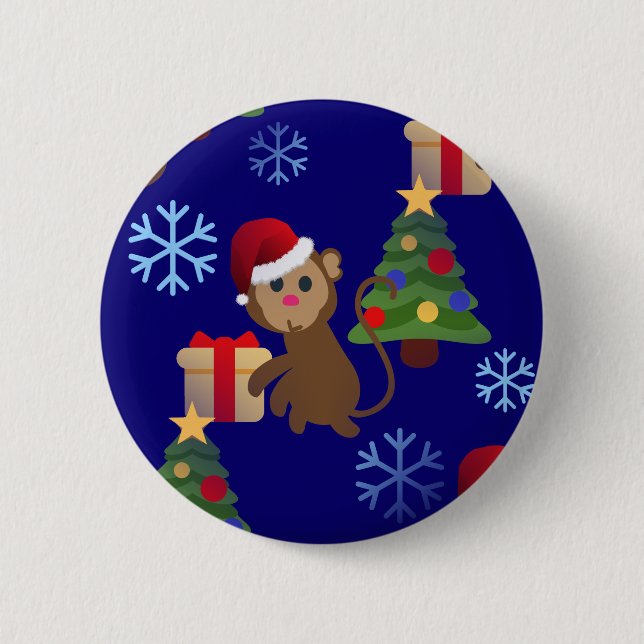 Santa christmas monkey emoji knapp (Framsida)