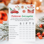 Santa Christmas Scattegories-spel Julkort<br><div class="desc">Få igång det roliga med vårt utskrivbara julspel Scattergories! En fartfylld ordutmaning som tillför spänning till alla julfiranden.
76SE A</div>