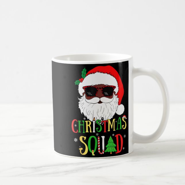 Santa Christmas Squad Black Men African American P Kaffemugg (Höger)