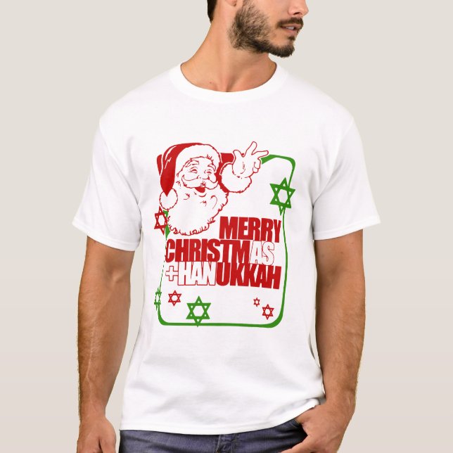 Santa Christmukkah T Shirt (Framsida)