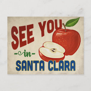 Santa Clara California Apple - Vintage resor Vykort