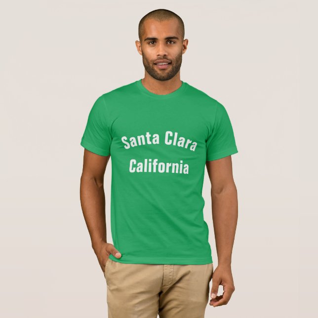 Santa Clara california namn med kurva T Shirt (Hel framsida)