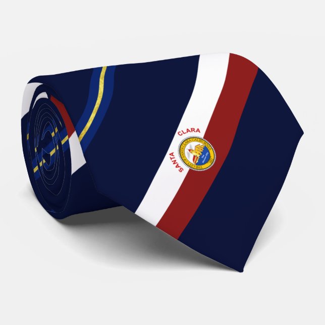 Santa Clara (Kalifornien) City flagga Neck Tie Slips (Rullad)