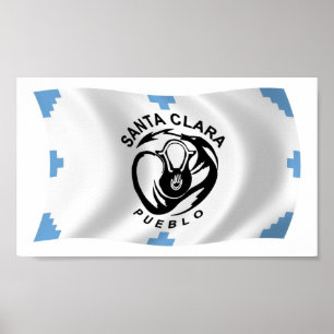 Santa Clara Pueblo Flagga Affisch Print