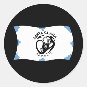 Santa Clara Pueblo Flagga Klistermärke