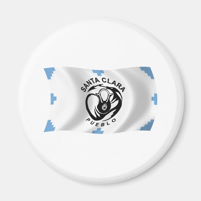 Santa Clara Pueblo Flagga Magnet (Framsidan)