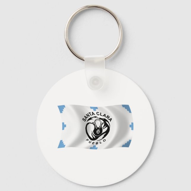 Santa Clara Pueblo Flagga Nyckelring (Framsida)