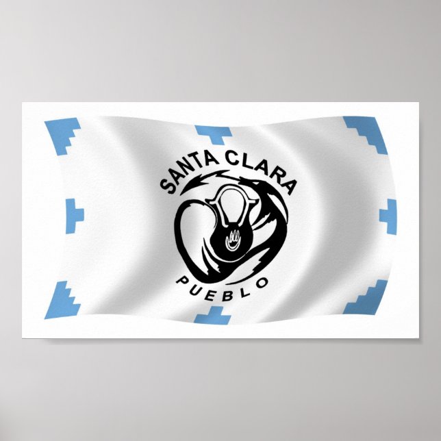 Santa Clara Pueblo Flagga Poster Skriv ut (Framsidan)