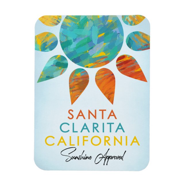 Santa Clarita California Sunshine Travel Magnet (Vertikal)