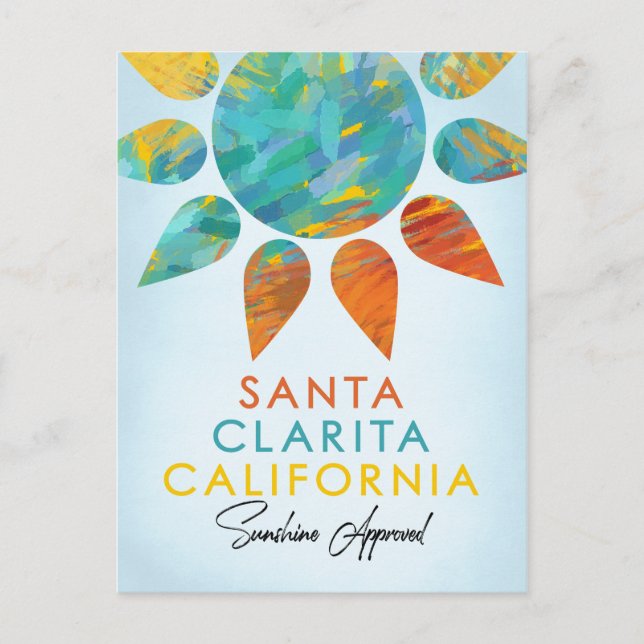 Santa Clarita California Sunshine Travel Vykort (Framsida)