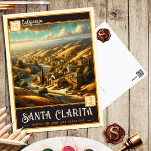 Santa Clarita, Kalifornien Gammal vykort