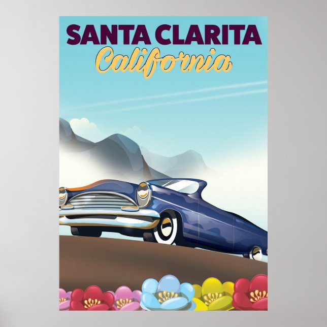 Santa Clarita, Kaliforniens reseaffisch Poster (Framsidan)