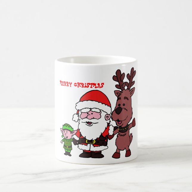 Santa Claus and Reindeer Kaffemugg (Center)