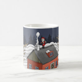 Santa Claus and the little red house Kaffemugg