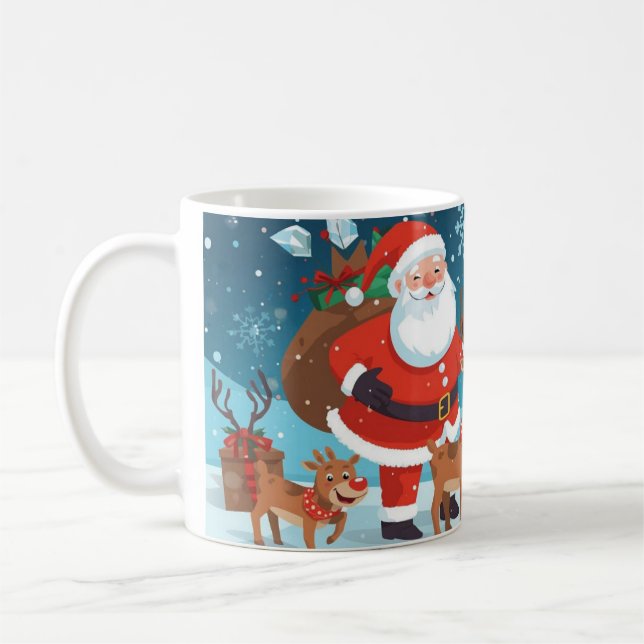 Santa Claus and the reindeer Kaffemugg (Vänster)