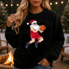 Santa Claus Baller Hoops Christmas Lång Ärmad Tröja