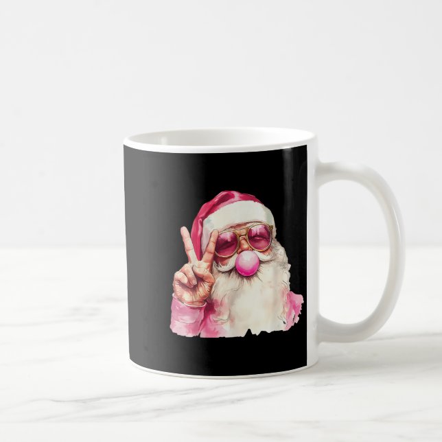 Santa Claus Blowing Bubble Gum Nk Sungles Christma Kaffemugg (Höger)