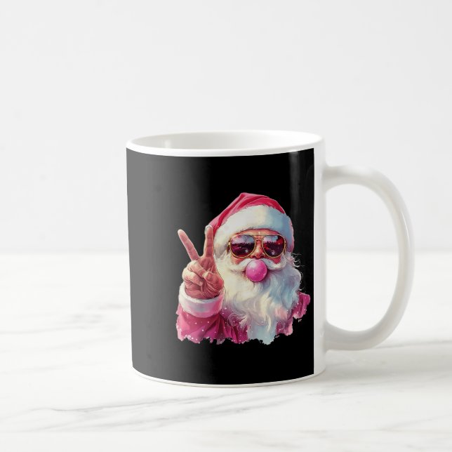 Santa Claus Blowing Bubble Gum Nk Sungles Christma Kaffemugg (Höger)