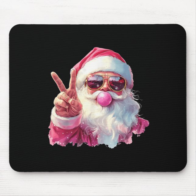 Santa Claus Blowing Bubble Gum Nk Sungles Christma Musmatta (Framsidan)