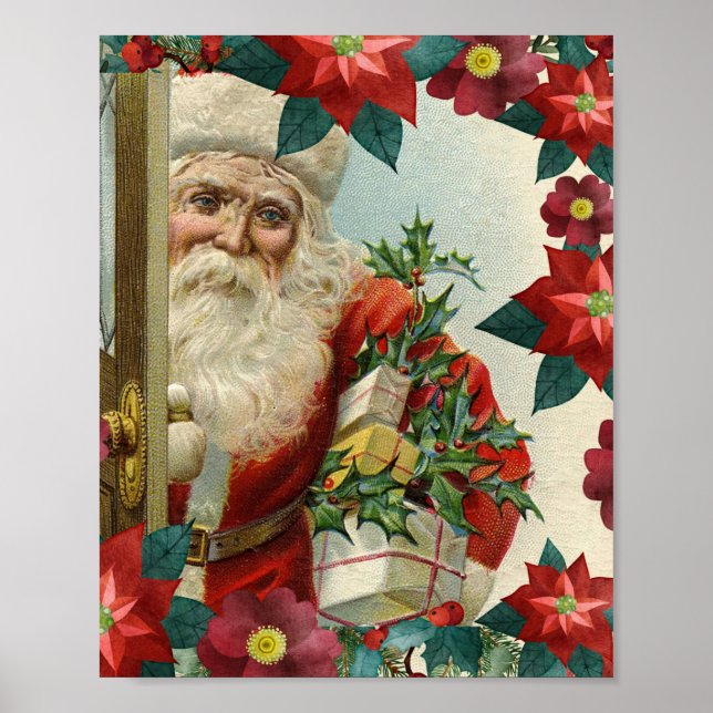 Santa Claus bringing gifts and presents Poster (Framsidan)