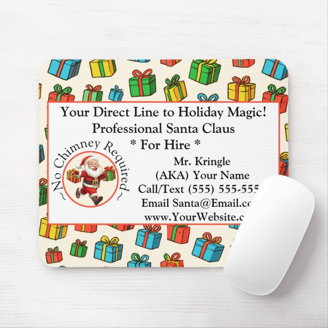  Santa Claus Business Card Holiday Magic Musmatta (Med mus)