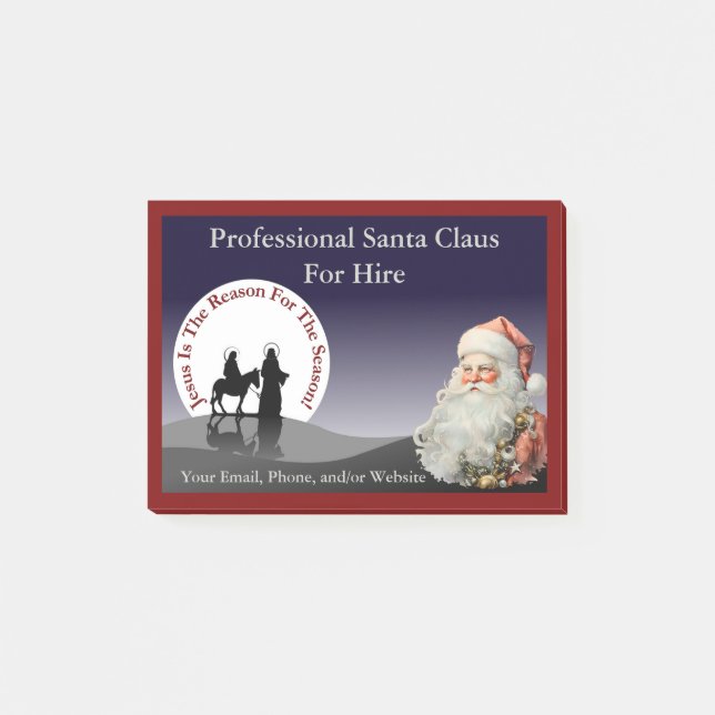 Santa Claus Business Sticky Notes Post-it Block (Framsida)